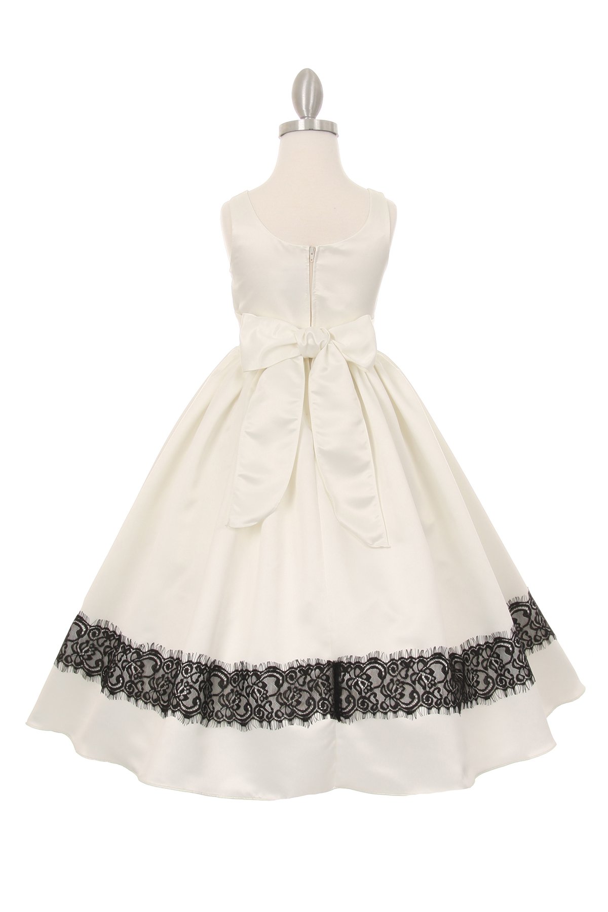 Girls lace trimmed dress